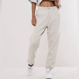 Missguided tan oversized 90s joggers